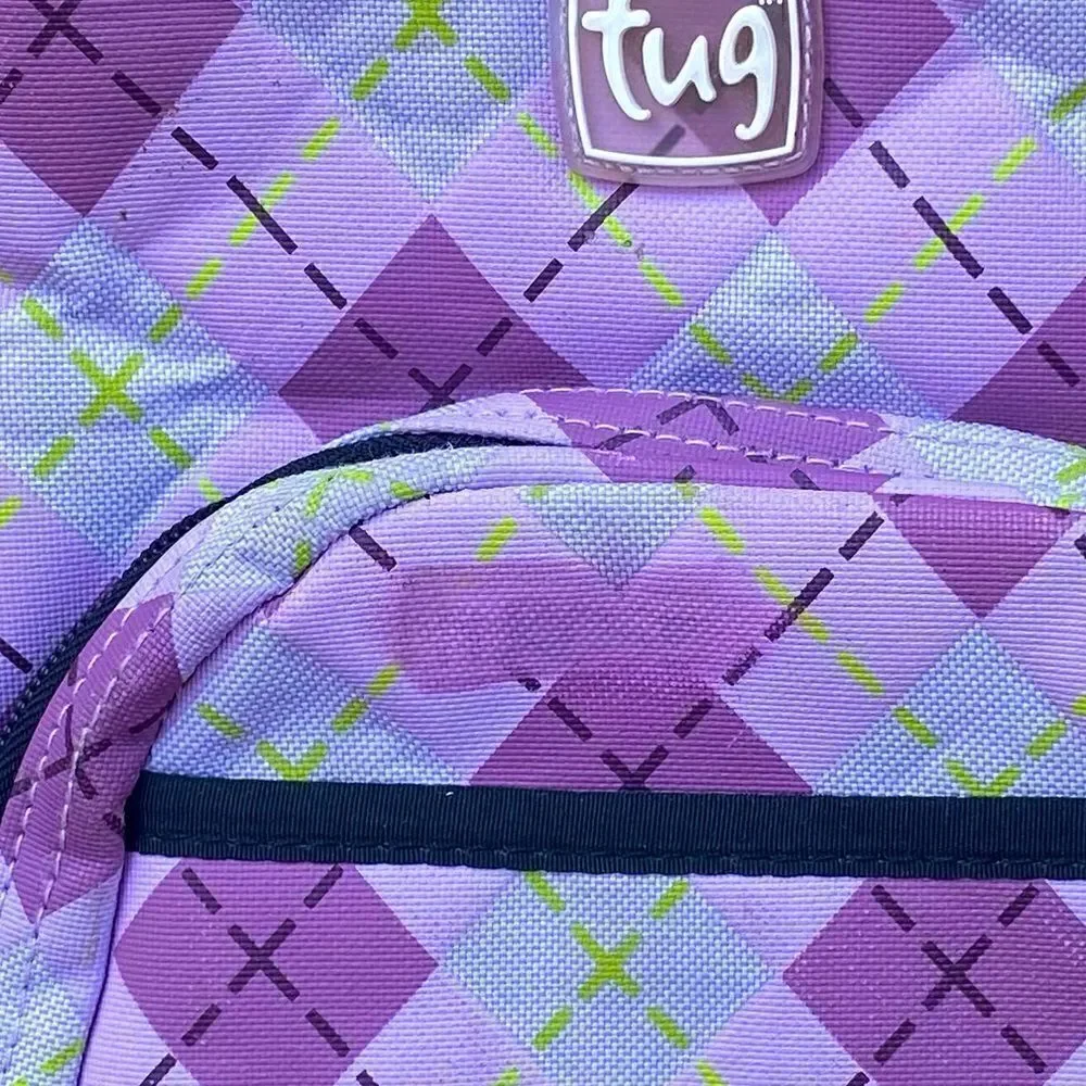 Tug Purple Argyle Pattern Mini Backpack. EUC!
